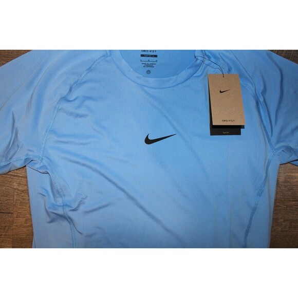 NWT NIKE Men's Compression Pro Fit Swoosh Athletic Tank Top University Blue Sz L - Picture 2 of 4